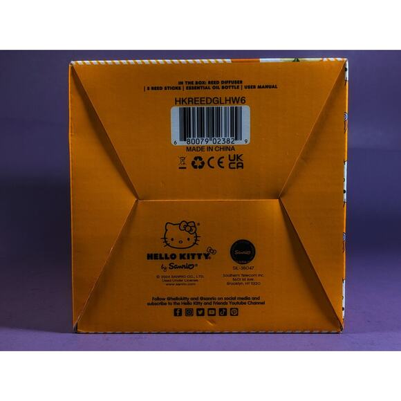 Hello Kitty Face In Witch Hat Halloween Ceramic Reed Diffuser Vanilla Sanrio - Picture 6 of 7